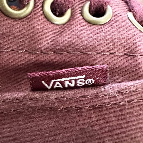 Vans Off The Wall Unisex Shoes Size 9.5 Burgundy Classic Canvas Skate TB4R - Picture 4 of 9